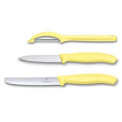 VICTORINOX PARING KNIFE SET WITH PEELER, 3 PIECES - LIGHT YELLOW - Mabrook Hotel Supplies