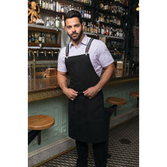 BERKELEY BIS APRON-URB-XBACK,COLOR:JET BLACK - Mabrook Hotel Supplies