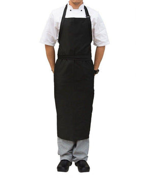 Large Black Bib Apron with Adjustable Neck Buckle. - Mabrook Hotel Supplies