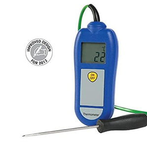 THERMAMITE DIGITAL THERMOMETER WITH FOOD PROBE,BLUE - Mabrook Hotel Supplies