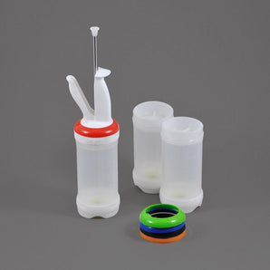 16oz Portion Pal Kit: One dispenser & three bottles with 3-h - Mabrook Hotel Supplies