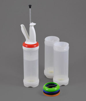 24oz Portion Pal Kit: One dispenser & three bottles with 1-h - Mabrook Hotel Supplies