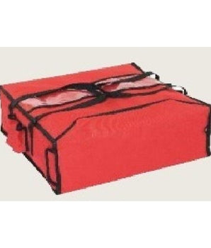 HEATED BAG WITH FRAME, CAPACITY: 4 PIZZA BOXES 60X60 CM, SYSTEM FOR HEATING UP THE BOTTOM AND THE TOP CONNECTED TO A CAR LIGHTER, SIDE POCKETS FOR DRINKS, DURABLE AND EASILY WASHABLE MATERIALS. DIM: 6 - Mabrook Hotel Supplies