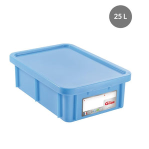 "RECTANGULAR CONTAINER WITH LID, COLOR: BLUE, CAPACITY: 25 L," - Mabrook Hotel Supplies