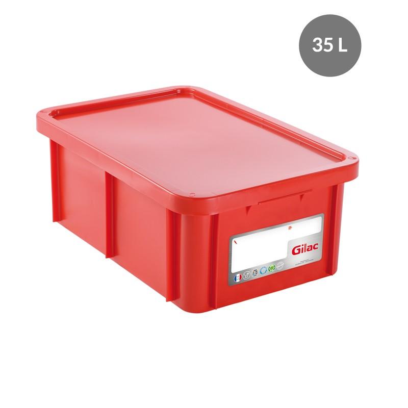 Red Label Container RECTANGULAR CONTAINER WITH LID, COLOR: RED, CAPACITY 35 L, H – Mabrook ...