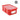 "RECTANGULAR CONTAINER WITH LID, COLOR: RED, CAPACITY 35 L, H" - Mabrook Hotel Supplies