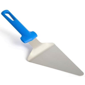 "SMALL INOX TRIANGULAR PIZZA SERVER 12X15 CM, FIXED GRIP." - Mabrook Hotel Supplies