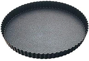FLUTED ROUND TART MOULD - FIXED BOTTOM - NON STICK D: 280mm - Mabrook Hotel Supplies