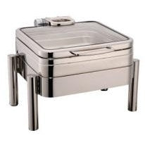 LUXURY CHAFING DISH-LUXURY FRAME GLASS LID HALF SIZE CAP. OF - Mabrook Hotel Supplies