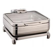 LUXURY  CHAFING DISH 2/3 SIZE S/S STANDARD FRAME GLASS LID.C - Mabrook Hotel Supplies