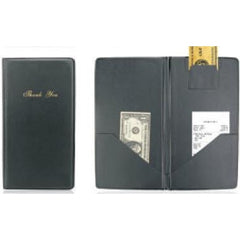 "GUEST CHECK HOLDER BLACK 10-12""x5-1/""2, W/GOLD ""Thank you""" - Mabrook Hotel Supplies