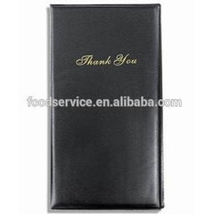 "GUEST CHECK HOLDER BLACK 9""x5"",  W/GOLD ""Thank you"" IMPRINT" - Mabrook Hotel Supplies