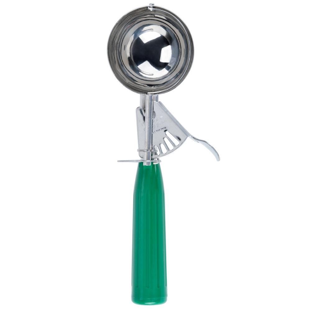 S/S Ice Cream Disher, Green Color Handle, 3-1/4 oz (96ml), Dia: 2-1/2" (64 mm). - Mabrook Hotel Supplies