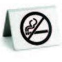 TENT SIGNS. 2"X1.5". NO SMOKING PRINT ON THE PLASTIC CARD. - Mabrook Hotel Supplies