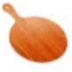 WOOD COLOR MELAMINE SERVING ROUND PADDLE, 7-2/3 (195MM) DIA, 1/2"(12MM) H - Mabrook Hotel Supplies