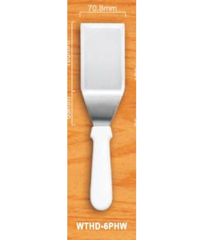 "WHITE PLASTIC HANDLE GRIDDLE SCRAPER 4.875x3"" BLADE" - Mabrook Hotel Supplies