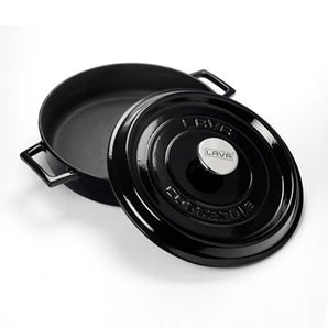 LAVA CASSEROLE MULTI PURPOSE BLACK - 24 CM - Mabrook Hotel Supplies