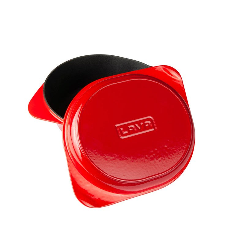 LAVA CAST BREAD POT RECTANGLE SIZE 24X27CM. - RED - Mabrook Hotel Supplies