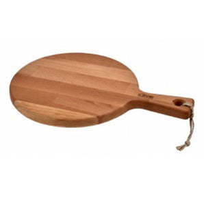 Wooden Service and Cutting Board, Round Shape, Beechwood. Dimension 30x43cm. - Mabrook Hotel Supplies