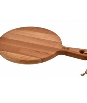 Wooden Service and Cutting Board, Round Shape, Beechwood. Dimension 30x43cm. - Mabrook Hotel Supplies