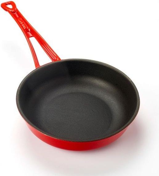 FRYING PAN WITH METAL HANDLES,RED,DIM:24 CM - Mabrook Hotel Supplies