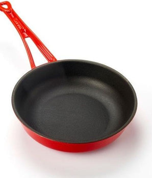 FRYING PAN WITH METAL HANDLES,RED,DIM:24 CM - Mabrook Hotel Supplies