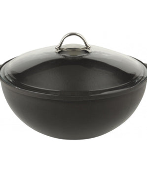 "ROUND DEEP CASSEROLE WITH GLASS LID DIA. 30 C., 6 LT." - Mabrook Hotel Supplies