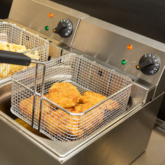 LINCAT ELECTRIC COUNTER TOP TWIN TANK FRYER - 2 BASKETS - Mabrook Hotel Supplies