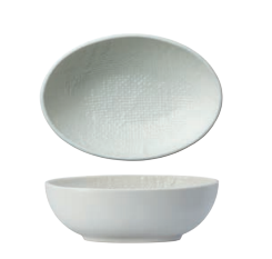 11 CM BOWL OVAL BOWL - HKZ120001 REACTIVE WHITE - Mabrook Hotel Supplies