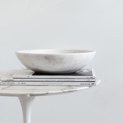 WHITE MARBLE BOWL Ø 35 CM - Mabrook Hotel Supplies
