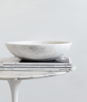 WHITE MARBLE BOWL Ø 35 CM - Mabrook Hotel Supplies