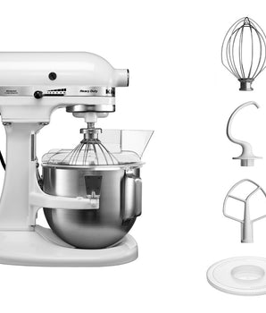 KitchenAid 4.8 Ltr Heavy Duty Stand Mixer - White - Mabrook Hotel Supplies