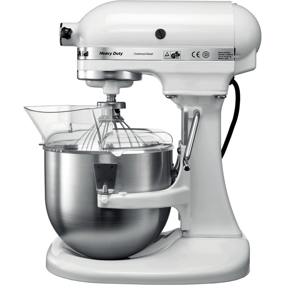 KitchenAid 4.8 Ltr Heavy Duty Stand Mixer - White - Mabrook Hotel Supplies