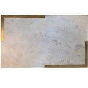 TRAY,DIM:38X22X1.5,COLOR:WHITE MARBLE/BRASS - Mabrook Hotel Supplies