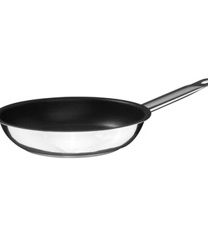 S/S FRYPAN, NON STICK COATED , MIRRIR FINISHED, Size:28X05 cm. - Mabrook Hotel Supplies