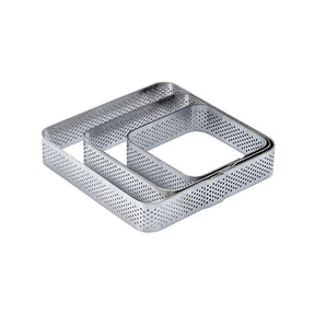 SQUARE STAINLESS STEEL BAND ROUNDED CORNERS MONOPORTIONS, DIM: 8.5 X 8.5 X  H 2CM - Mabrook Hotel Supplies