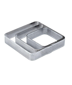 SQUARE STAINLESS STEEL BAND ROUNDED CORNERS MONOPORTIONS, DIM: 8.5 X 8.5 X  H 2CM - Mabrook Hotel Supplies