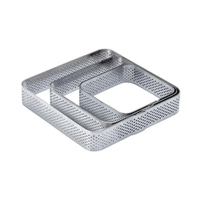 SQUARE STAINLESS STEEL BAND ROUNDED CORNERS MONOPORTIONS, DIM: 6.5 X 6.5 X H 2CM - Mabrook Hotel Supplies