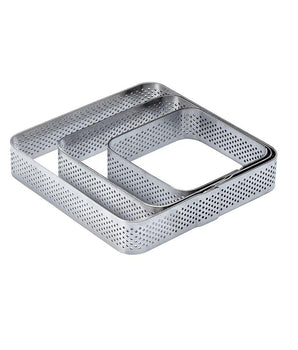 SQUARE STAINLESS STEEL BAND ROUNDED CORNERS MONOPORTIONS, DIM: 6.5 X 6.5 X H 2CM - Mabrook Hotel Supplies