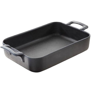 (642062)BELLE CUISINE RECTANGULAR BAKING DISH,GREY,CAST IRON STYLE,DIA:16X11X4.5CM,OZ 15 3/4 - Mabrook Hotel Supplies