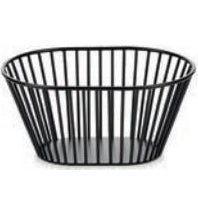 WIRE BASKET, OVAL, BLACK METAL - Mabrook Hotel Supplies