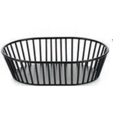 WIRE BASKET, OVAL, BLACK METAL - Mabrook Hotel Supplies