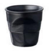 (636405)FROISSES BREAKFAST CRUMBLED TUMBLER,SATIN BLACK,DIA:10.5CM H-11.4,OZ 11 3/4 - Mabrook Hotel Supplies