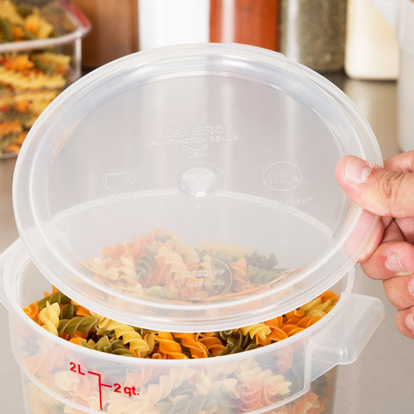 Cambro, Translucent Cover Fit for 2qt & 4qt Food Storage Round Container - Mabrook Hotel Supplies