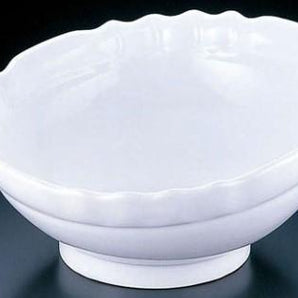 PLAIN WHITE INCLINED SALAD BOWL BAROCCO DIA.29 - Mabrook Hotel Supplies