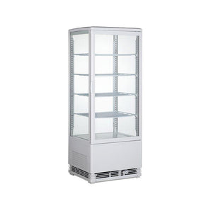 Curved Glass Door Silver Display Cooler. - Mabrook Hotel Supplies