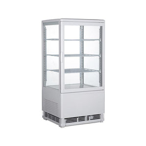 Flat Glass Door White Display Cooler. - Mabrook Hotel Supplies