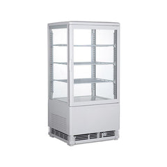 Flat Glass Door White Display Cooler. - Mabrook Hotel Supplies