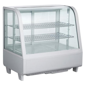 Sliding Glass Door White Countertop Display Cooler. - Mabrook Hotel Supplies