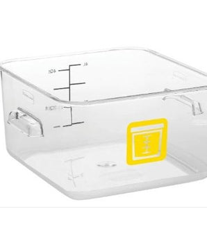 "SQ. CONTAINER - CLEAR - 4QT YEL" - Mabrook Hotel Supplies